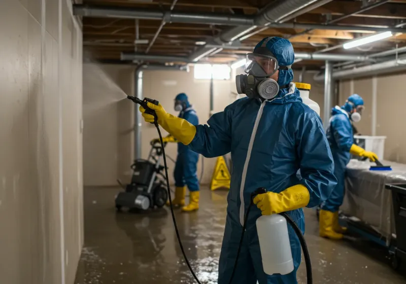 Basement Sanitization and Antimicrobial Treatment process in Ashe County, NC